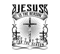 Gesù è la ragione Adesivi incisi 40x50.2cm Pittura murale artistica Nero