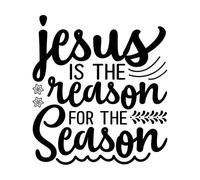 Gesù è la ragione Adesivi incisi 42x46.7cm Personalizzazione personalizzata Nero