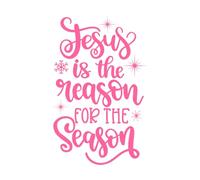 Gesù è la ragione Adesivi incisi 50.4x79.8cm Adesivi per vetrine Rosa