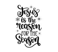 Gesù è la ragione Adesivi incisi 50.4x79.8cm Non cade Nero