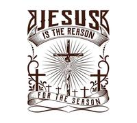 Gesù è la ragione Adesivi incisi 52x65.3cm Diverse opzioni di dimensioni Caffè
