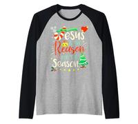 Gesù è la Ragione della Stagione Brutto Maglione Natalizio Maglia con Maniche Raglan