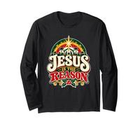 Gesù è la Ragione Natività Cristiana Fede Maglia a Manica