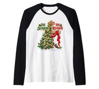 Gesù è la Ragione per Cui Esiste l’Albero di Natale Maglia con Maniche Raglan