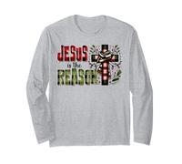 Gesù è la Ragione per Cui i cristiani Amano Il presepe Natalizio Maglia a Manica