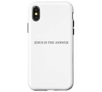 Gesù è la risposta Fede cristiana Parola religiosa Arte Custodia per iPhone X/XS