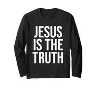 Gesù è la verità culto Cristiano e lode Natale Maglia a Manica