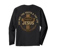 Gesù è la Via: Croce Cristiana Maglia a Manica