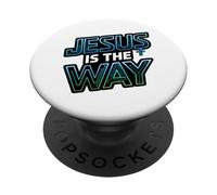 Gesù È La Via Futuristico Digitale PopSockets PopGrip Adesivo