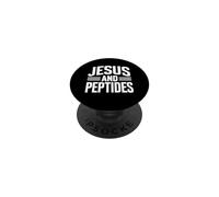 Gesù E Peptidi Stack Fitness Biohacker Palestra Scienza Bibbia PopSockets PopGrip Adesivo