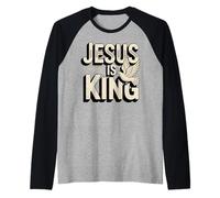 Gesù è re Bibbia Versetto Giovanni 14:6 Cristiano Dio Religioso Maglia con Maniche Raglan