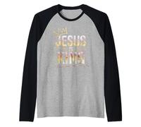 Gesù è re Bibbia Versetto Giovanni 14:6 Cristiano Dio Religioso Maglia con Maniche Raglan