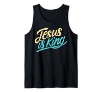 Gesù è re Cristiano Religioso Dio Fede Versetto Bibbia Canotta