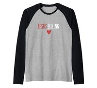 Gesù è re dei re Signore dei Signori Rivelazione 19 16 Maglia con Maniche Raglan