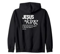 Gesù è re Giovanni 14:6 Versetto della Bibbia di Fede Cristiana Felpa con Cappuccio