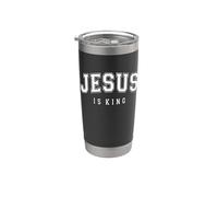 Gesù è Re x Gesù Cristo Re dei Re Bicchiere termico in acciaio inox doppia parete