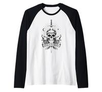 Gesù È Vittorioso Cristiano Christcore Cranio Fede Arte Maglia con Maniche Raglan