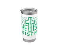 Gesù è vivo Ha risorto Cristo Rosa dalla Pasqua morta Bicchiere termico in acciaio inox doppia parete