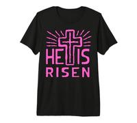 Gesù è Vivo Ha risorto Cristo Rosa dalla Pasqua Morta Maglietta Premium