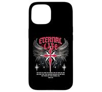 Gesù eterno Croce gotico Punk Life Nu Goth Bibbia Verse Custodia per iPhone 15