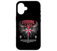 Gesù eterno Croce gotico Punk Life Nu Goth Bibbia Verse Custodia per iPhone 16