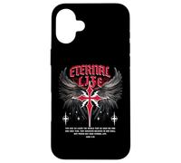 Gesù eterno Croce gotico Punk Life Nu Goth Bibbia Verse Custodia per iPhone 16 Plus