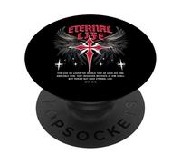 Gesù eterno Croce gotico Punk Life Nu Goth Bibbia Verse PopSockets PopGrip Adesivo
