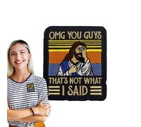 Gesù ferro sulle patch, patch da ricamo cristiano,Gesù Patch patch cristiane | Patch ricamata da stirare su patch, toppe religiose per zaino, accessori di abbigliamento