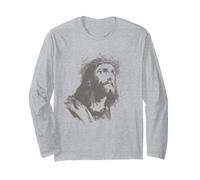 Gesù, guardando, ritratto, silhouette, cristo, è, re Maglia a Manica