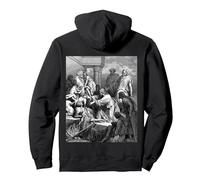 Gesù Guarigione Il Malato Gustave Dore Arte Biblica Religiosa Felpa con Cappuccio, Unisex per Adulti, Nero, L