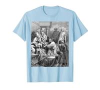Gesù Guarigione Il Malato Gustave Dore Arte Biblica Religiosa Maglietta, Uomo, Celeste, S