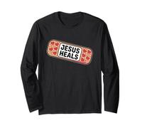 Gesù guarisce Benda edificante Faith Believe Hearts Maglia a Manica