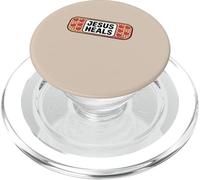 Gesù guarisce benda edificante Faith Believe Hearts PopSockets PopGrip per MagSafe