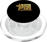 Gesù ha cambiato la mia vita mi ha chiesto come Cristo devoto Faithcross PopSockets PopGrip per MagSafe