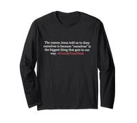 Gesù ha Detto di negare Te Stesso Prendere la Croce crocifiggere la Carne Maglia a Manica