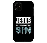 Gesù ha lavato via il mio peccato camicia cristiana camicie battesimo Custodia per iPhone 11