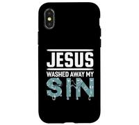 Gesù ha lavato via il mio peccato camicia cristiana camicie battesimo Custodia per iPhone X/XS