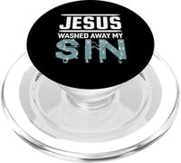 Gesù ha lavato via il mio peccato camicia cristiana camicie battesimo PopSockets PopGrip per MagSafe