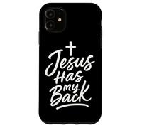 Gesù ha le spalle Fede cristiana Credente religioso Dio Custodia per iPhone 11