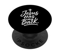Gesù ha le spalle Fede cristiana Credente religioso Dio PopSockets PopGrip Adesivo
