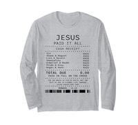 Gesù ha pagato Tutto, codice a Barre Divertente per Il culto Cristiano Maglia a Manica