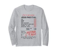 Gesù ha pagato Tutto Ricevuta evangelica Romani 6:23 Maglia a Manica