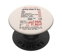 Gesù ha pagato tutto Ricevuta evangelica Romani 6:23 PopSockets PopGrip Adesivo