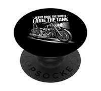 Gesù Ha Preso il Volante Io Guido Moto PopSockets PopGrip Adesivo