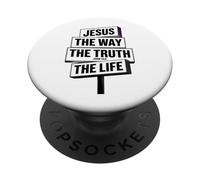 Gesù il cammino la verità la vita PopSockets PopGrip Adesivo