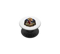 Gesù il pastore protegge gli agnelli Cristiano Vetrate PopSockets PopGrip Adesivo