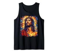 Gesù, incoronato, in, Light., Vendemmia, Stile, Arte, impressionistic Canotta