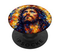 Gesù, incoronato, in, light., vendemmia, stile, arte, impressionistic PopSockets PopGrip Adesivo