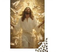 Gesù Jigsaw Puzzle in Legno 1000Pcs Collection Adulti E Ragazzi Festa Aziendale Decorazione Della Famiglia 1000pcs (75x50cm)