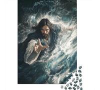 Gesù Jigsaw Puzzle in Legno 1000Pcs Collection Divertimento Per Adulti Mani Sul Gioco Decorazione Della Famiglia 1000pcs (75x50cm)